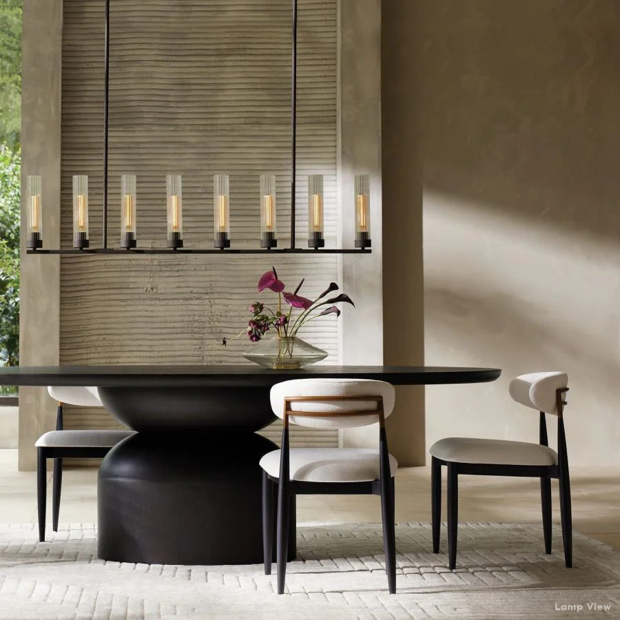 Andreas Ridged Tubular Linear Chandelier