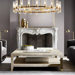 Ravelle Clear Glass Round Chandelier 48"