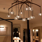 Hemisphere Domed Crystal Round Chandelier 60"