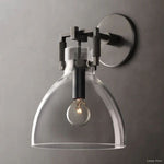 Machinist Glass Cloche Wall Sconce