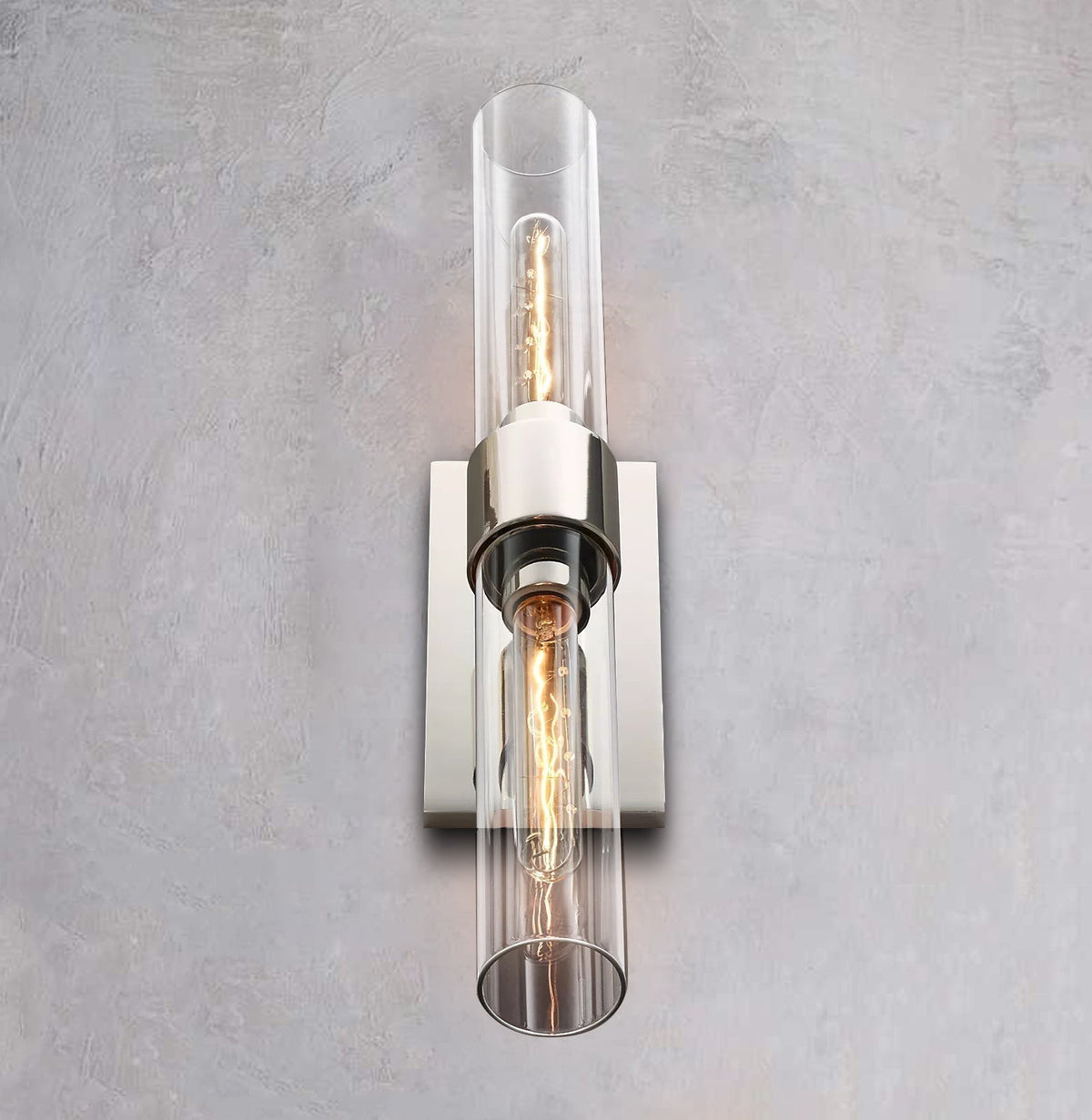 Ravelle Clear Glass Linear Wall Sconce