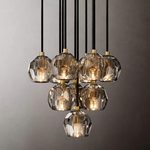 Boule Geometric Cristal Cluster Chandelier 14"