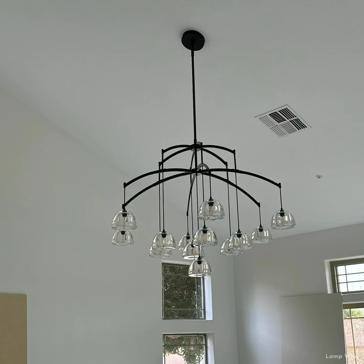 Hemisphere Domed Crystal Round Chandelier 60"
