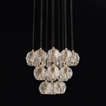 Boule Geometric Cristal Cluster Chandelier 19"