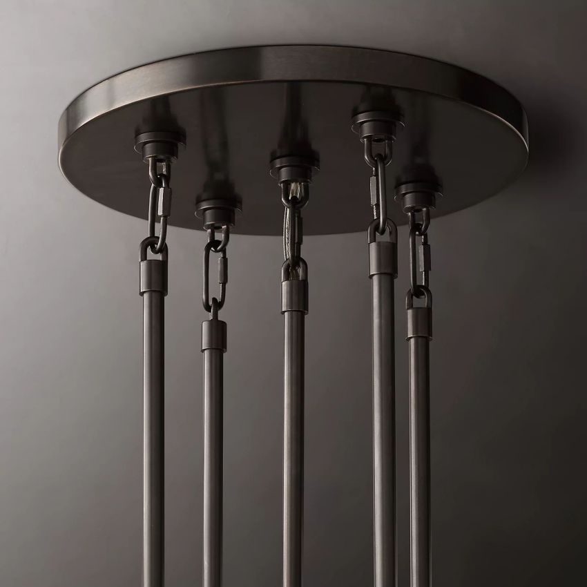 Marignan Chain Crystal Tiered Round Chandelier 36"