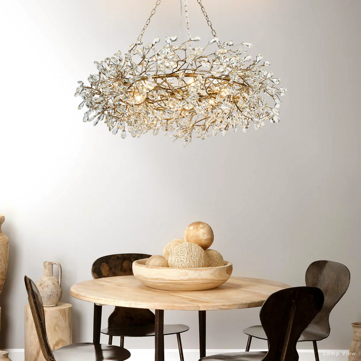 Fiore Garden Petal Twig Crown Chandelier