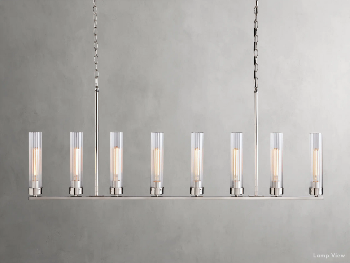 Andreas Ridged Tubular Linear Chandelier