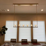 Boule Geometric Cristal Linear Chandelier 60"