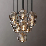 Boule Geometric Cristal Cluster Chandelier 14"