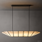 Lucette Alabaster Panelled Linear Chandelier 52"