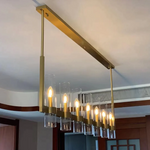 Ravelle Clear Glass Linear Chandelier 59"