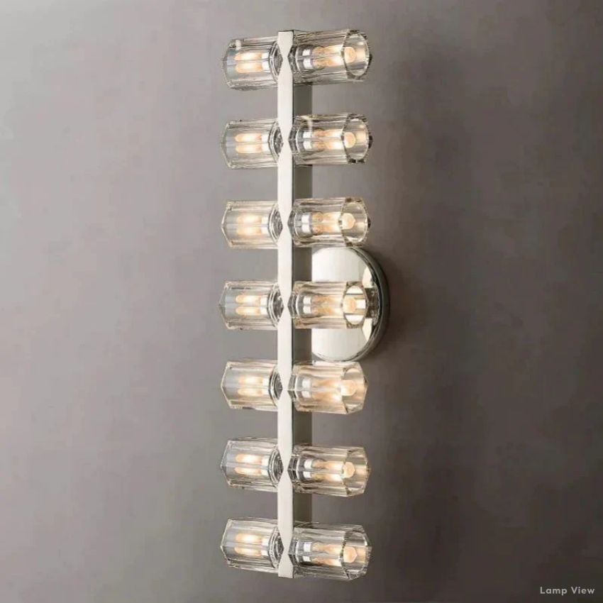 Arcachon Precision Crystal 14-Light Wall Sconce