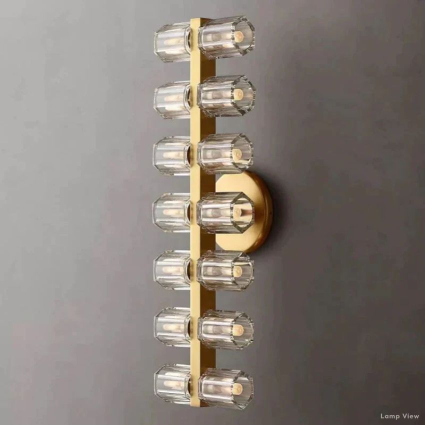 Arcachon Precision Crystal 14-Light Wall Sconce