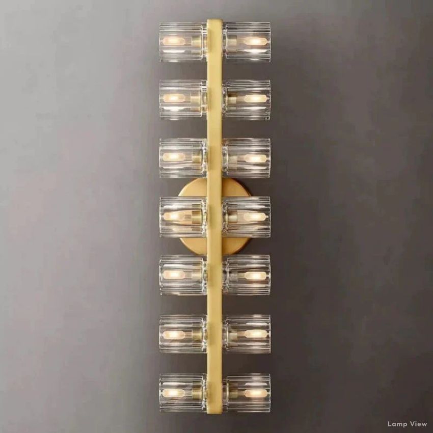 Arcachon Precision Crystal 14-Light Wall Sconce