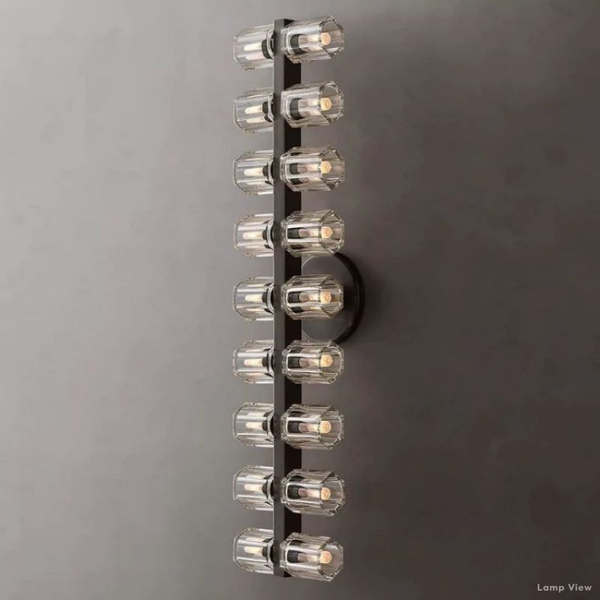 Arcachon Precision Crystal 18-Light Wall Sconce