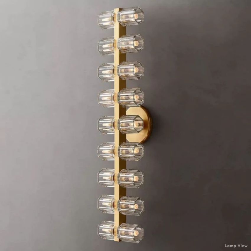 Arcachon Precision Crystal 18-Light Wall Sconce