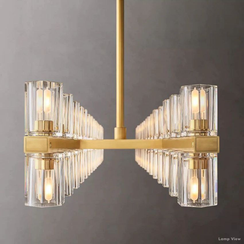 Arcachon Precision Crystal Rectangular Chandelier 72"
