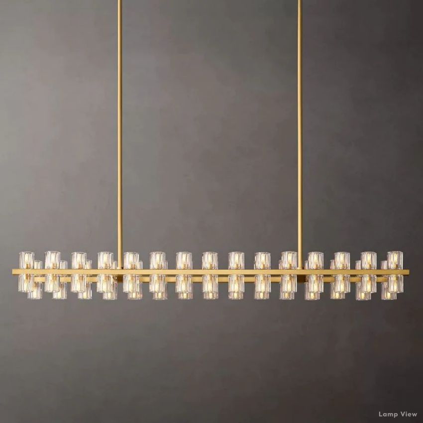 Arcachon Precision Crystal Rectangular Chandelier 54"
