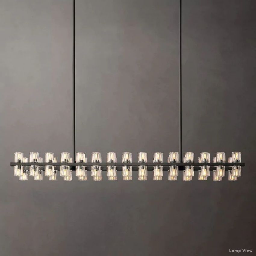 Arcachon Precision Crystal Rectangular Chandelier 54"