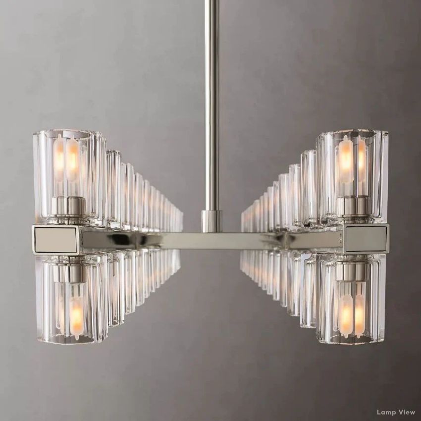 Arcachon Precision Crystal Rectangular Chandelier 54"
