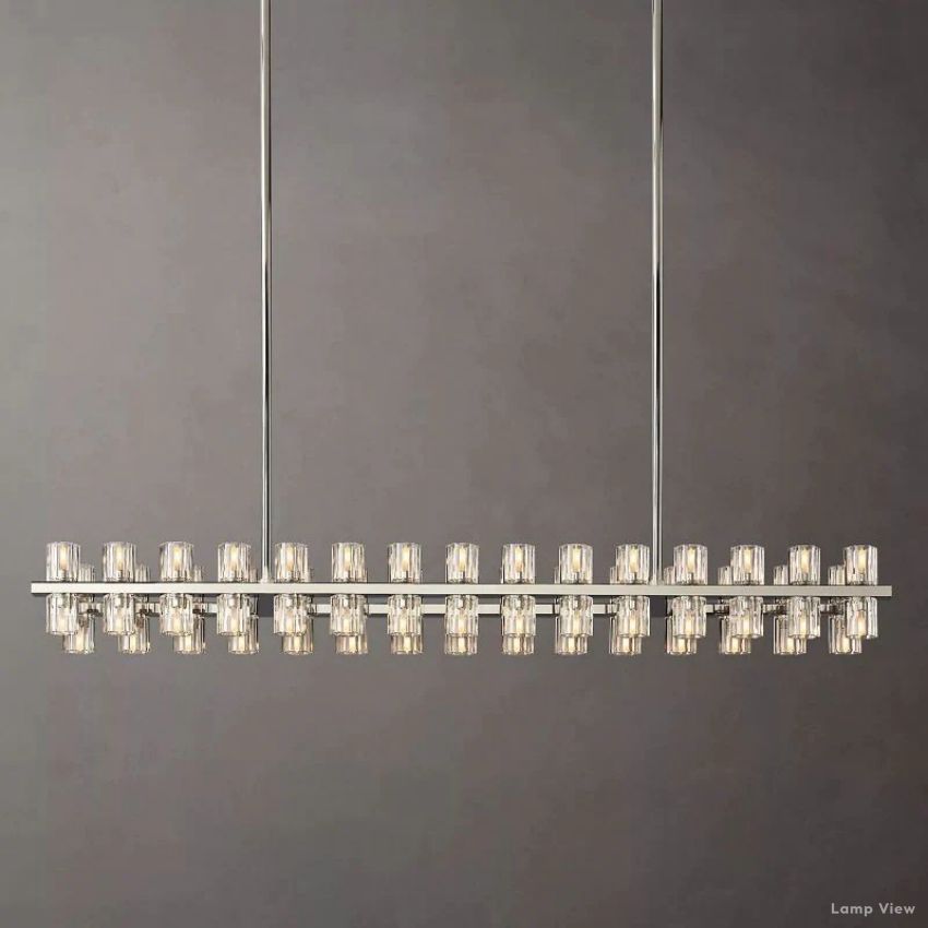 Arcachon Precision Crystal Rectangular Chandelier 54"