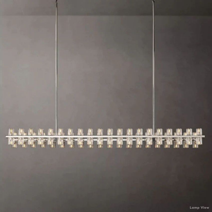 Arcachon Precision Crystal Rectangular Chandelier 72"
