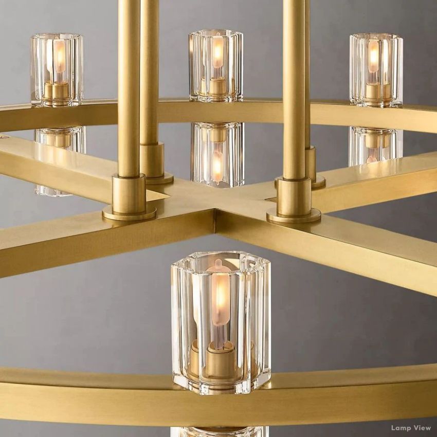 Arcachon Precision Crystal Two-Tier Round Chandelier 60"
