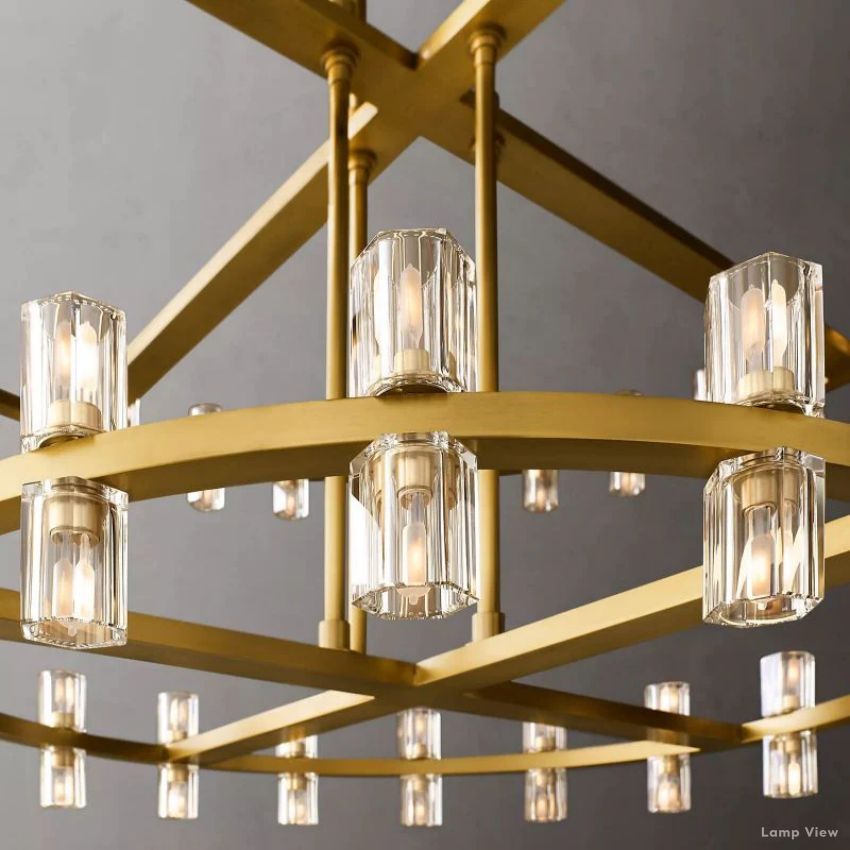 Arcachon Precision Crystal Two-Tier Round Chandelier 60"