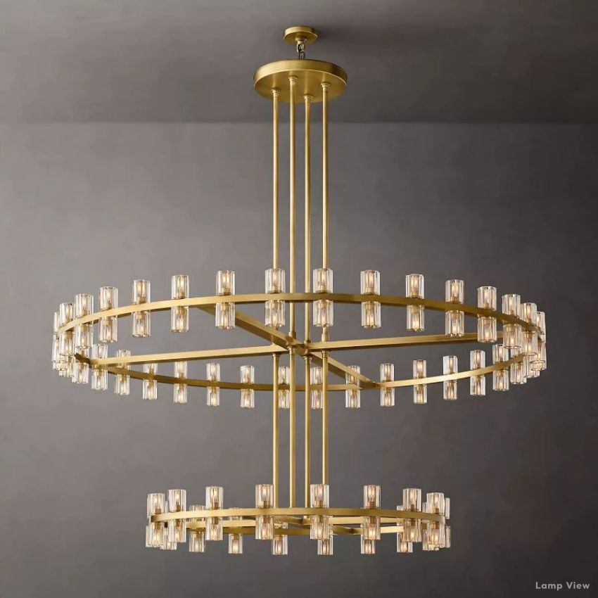 Arcachon Precision Crystal Two-Tier Round Chandelier 60"
