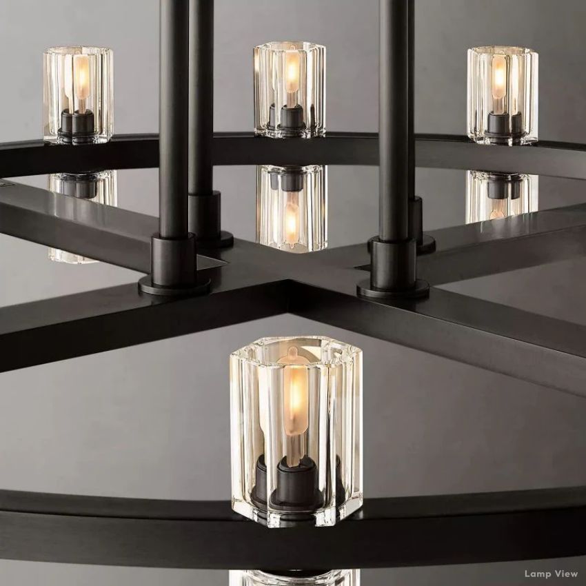 Arcachon Precision Crystal Two-Tier Round Chandelier 60"