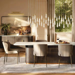 Soltaire Cascading Glass Linear Chandelier