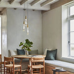 Soltaire Cascading Glass 3-Light Round Pendant