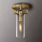 Machinist Glass Cylinder Flush Mount