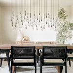 Soltaire Cascading Glass Linear Chandelier