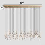 Soltaire Cascading Glass Linear Chandelier