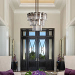 Delsie Grooved Glass Round Chandelier
