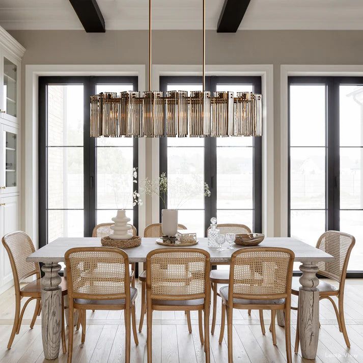 Delsie Fluted Striking Oval Chandelier