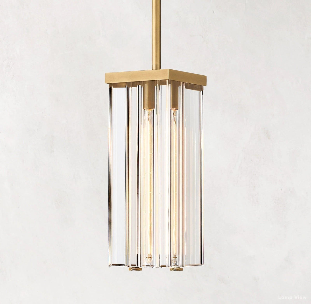 Savile Nested Crystal Square Pendant Light