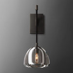 Hemisphere Domed Crystal Wall Sconce