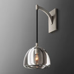 Hemisphere Domed Crystal Wall Sconce