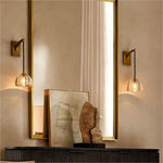 Hemisphere Domed Crystal Wall Sconce