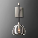 Hemisphere Domed Crystal Wall Sconce