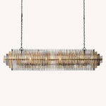 Emile Staggered Form Rectangular Chandelier 54"