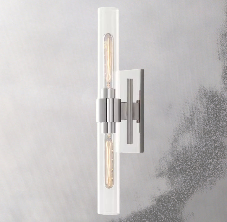 Ravelle Clear Glass Linear Wall Sconce