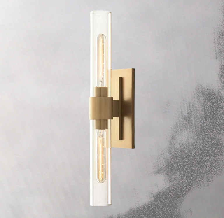 Ravelle Clear Glass Linear Wall Sconce