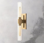 Ravelle Clear Glass Linear Wall Sconce