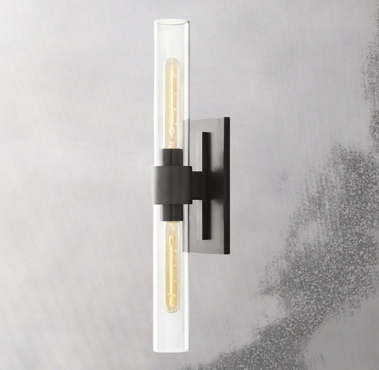 Ravelle Clear Glass Linear Wall Sconce