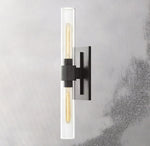 Ravelle Clear Glass Linear Wall Sconce