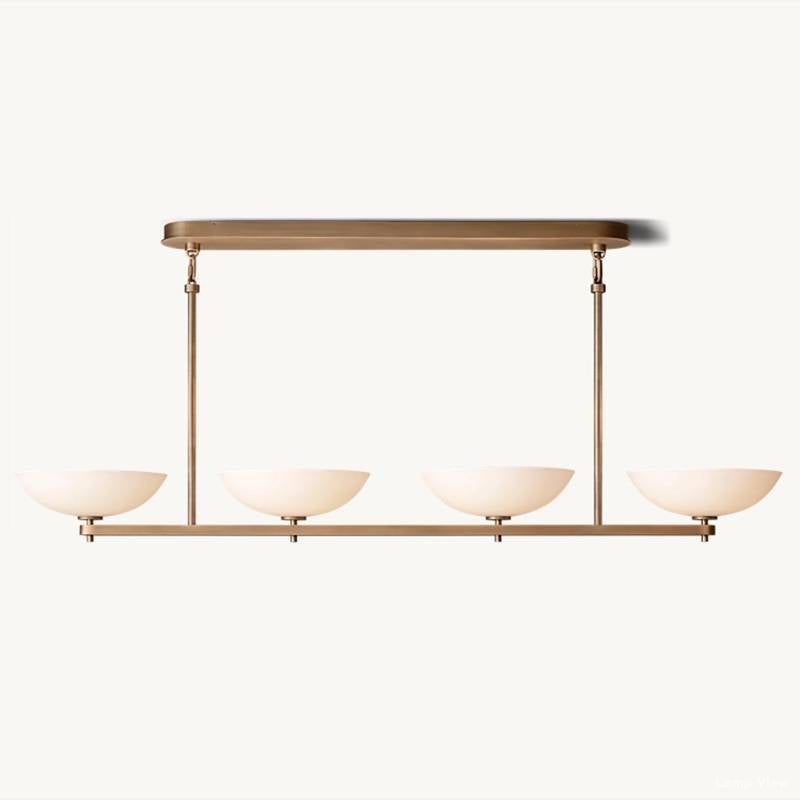 Vernet Geometric Porcelain Linear Chandelier 60"