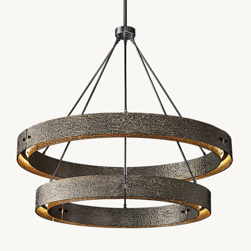Vouvray Two-Tier Round Chandelier 36"